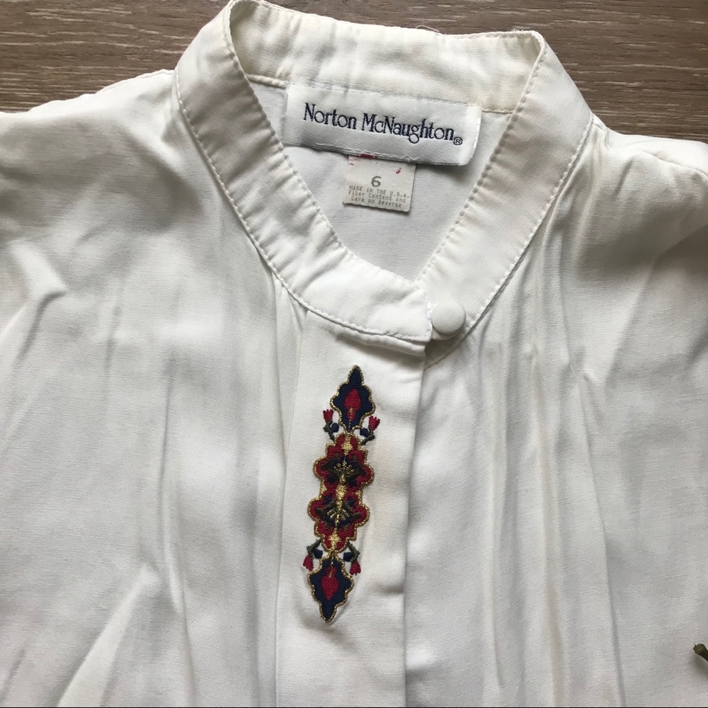 Silky Button Down Blouse - image 3